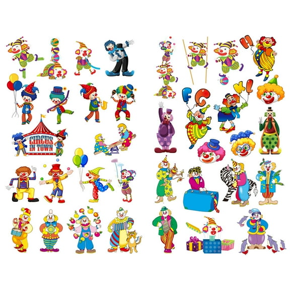 Cute Circus Clown Decoration Album Planner Stickers Scrapbooking Diary Sticky Paper Flakes