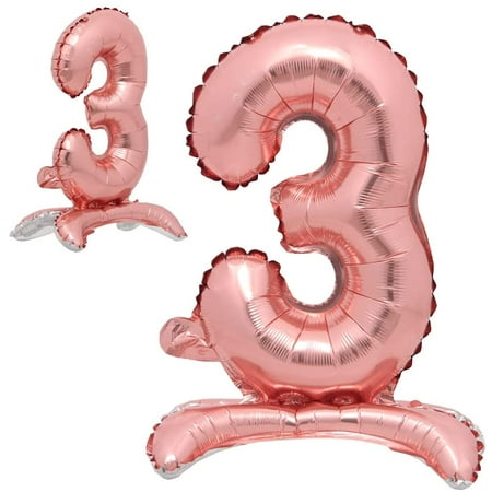 40 Inch Rose Gold Letter & Number Balloons - Foil Mylar Party Decorations With Helium