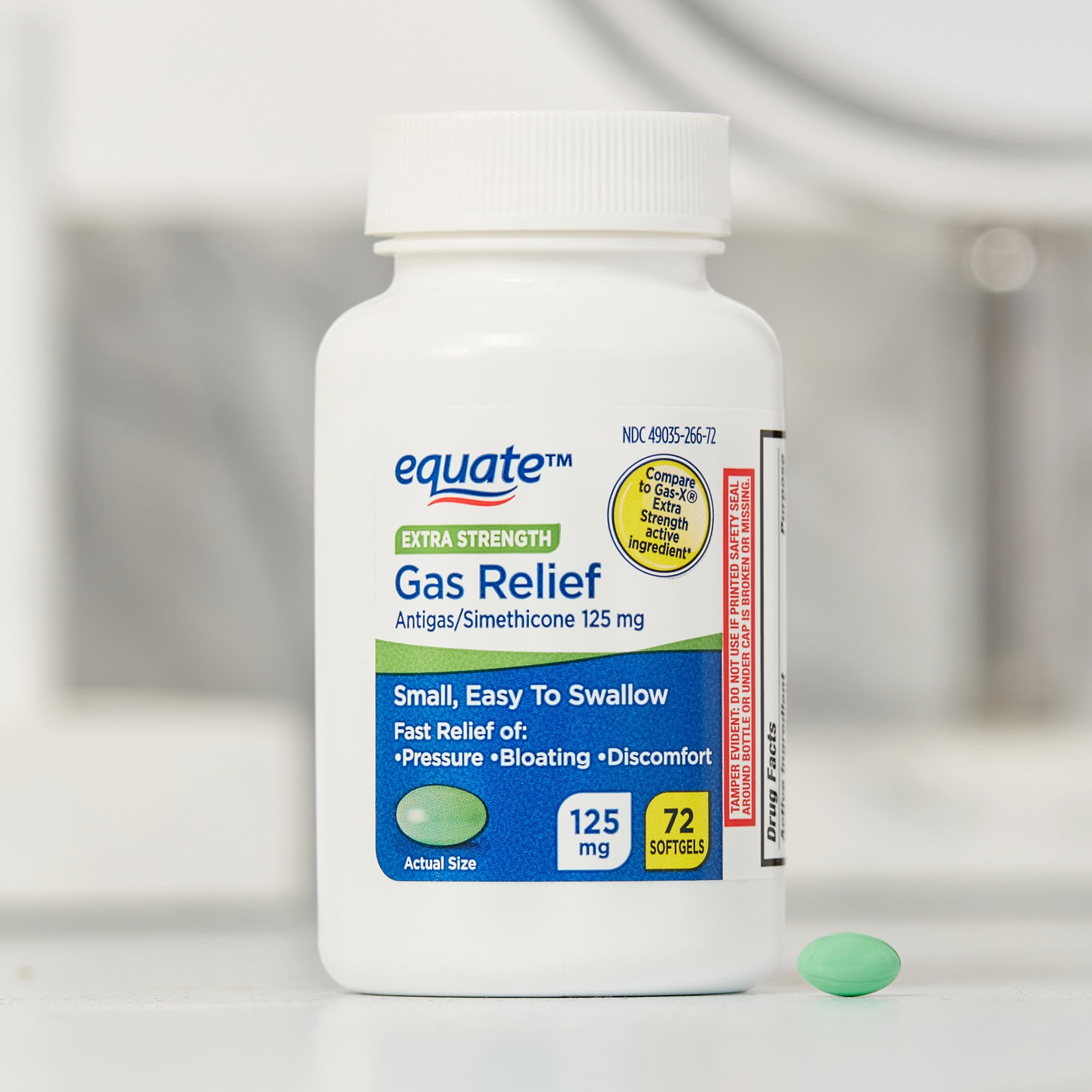 Buy Equate Gas Relief, Simethicone 125 mg, Extra Strength Softgels, 72