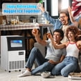 thumbnail image 5 of Commercial Ice Maker Machine,Bin Stainless Steel Automatic Operation Commercial Ice Machine for Home Bar, Include Water Filter, Scoop, Connection Hose, 5 of 7