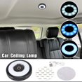 thumbnail image 1 of Car Interior LED Reading Light USB Charge Roof Ceiling Blue White Lamps Round, 1 of 5