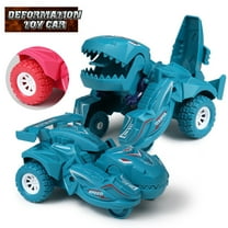 Homaful Dinosaur Car Toy 2 in 1 Deformation Car for Kids Boys Playing Transform Car Robot Toys Inertial Slide Toy Car for 3 4 5 6 7 8 Year Old Girls Boys Best Christmas Birthday Gifts