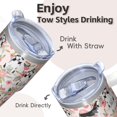 thumbnail image 4 of 20OZ Dog Pattern Lightweight Tumbler with Handle Stainless Steel Double Wall Cup Unique Birthday Christmas Gifts for Dog Lovers Women Men Maintains Drink Temperature for Hours, 4 of 6