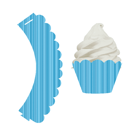 

Light Blue Stripes Decorative Wrappers for Baking Cups and Baking Liners -24pk