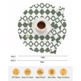 thumbnail image 6 of 13 Inch Round Placemats Set of 6, Vintage Bohemia Non Slip Heat Insulation PP Table Mats, Minimalist Abstract Geometric Art Green Washable Place Mats for Kitchen Dining Party Table Decor, 6 of 7