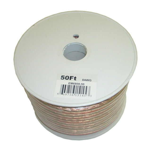 Electronic Master Câble de Haut-Parleur 50 Pieds 2 Fils, 8 AWG