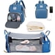 thumbnail image 1 of Mochila para pañales, mochila de viaje plegable para bebé, bolsa de pañales para mamá y papá con puerto de carga USB, 1 of 4