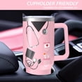 thumbnail image 6 of Nurse Gifts for Women Men, 40 Oz Tumbler with Handle and Straw, Durable Insulated Stainless Steel Leak-proof Travel Cup, Male Nurse Practitioner Appreciation Graduation Nurses Week Accessories, 6 of 6