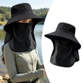 thumbnail image 2 of Full Coverage Sun Hat for Women Men, Wide Brim Outdoor Fishing Hat with Neck Flap & Face Cover, Breathable Lightweight Bucket Hat for Hiking Gardening Cycling Travel, 2 of 7
