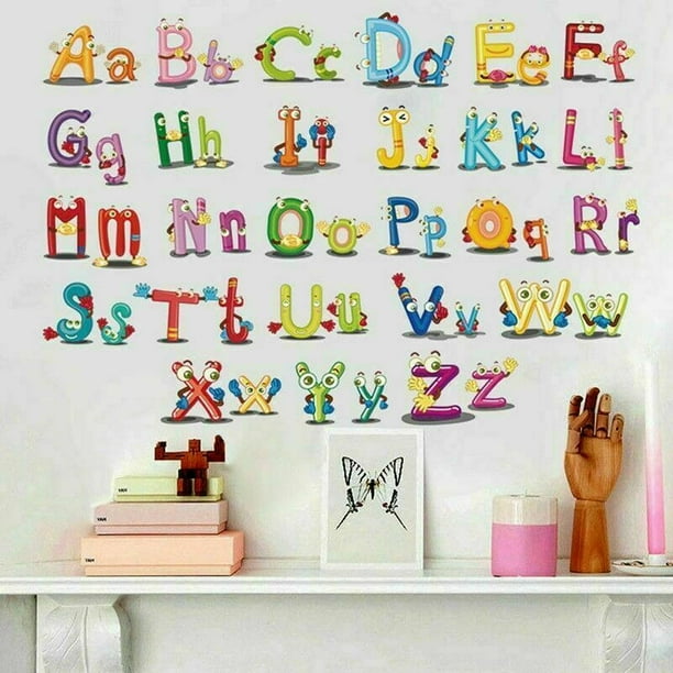 Kaboer Alphabet A Z Letters Vinyl Wall Sticker Decal Mural Kids Room Nursery Simple Com - Nursery Alphabet Wall Stickers Kaboer Alphabet A Z Letters Vinyl Wall Sticker Decal Mural Kids Room Nursery Simple Com - Nursery Alphabet Wall Stickers