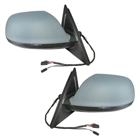 New Pair Door Mirrors Compatible With Audi Cat Volkswagen Q5 SQ5 2009-2015 2016 2017 By Part Numbers 8R0857528AGRU 8R0857536H AU1321121