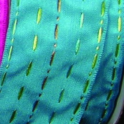 The Ribbon People Blue Woven Lines Wired Craft Ribbon 1.5" x 27 Yards