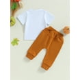 thumbnail image 4 of My First Halloween Outfit Baby Boy Pumpkin Sweatshirt Tops Pants Newborn Halloween Clothes, 4 of 8