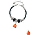 thumbnail image 2 of Delight Jewelry Resin Funny Boo! Pumpkin Aunt Celtic Knot Leather Bead Bracelet, 7"+2" Extender, 2 of 4