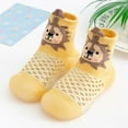 thumbnail image 3 of MHZLDYZ Toddler Shoes Boys Infant Boys Girls Animal Prints Cartoon Socks Shoes Toddler Breathable Mesh The Floor Socks Non Slip Prewalker Shoes Toddler Boy Shoes Girls Shoes (Yellow,24), 3 of 5