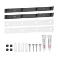 thumbnail image 1 of Unique Bargains Coat Rack Wall Mount, 13" Metal Chamfer Wall Hooks Rail with 4 Hooks, Black, 1 of 5