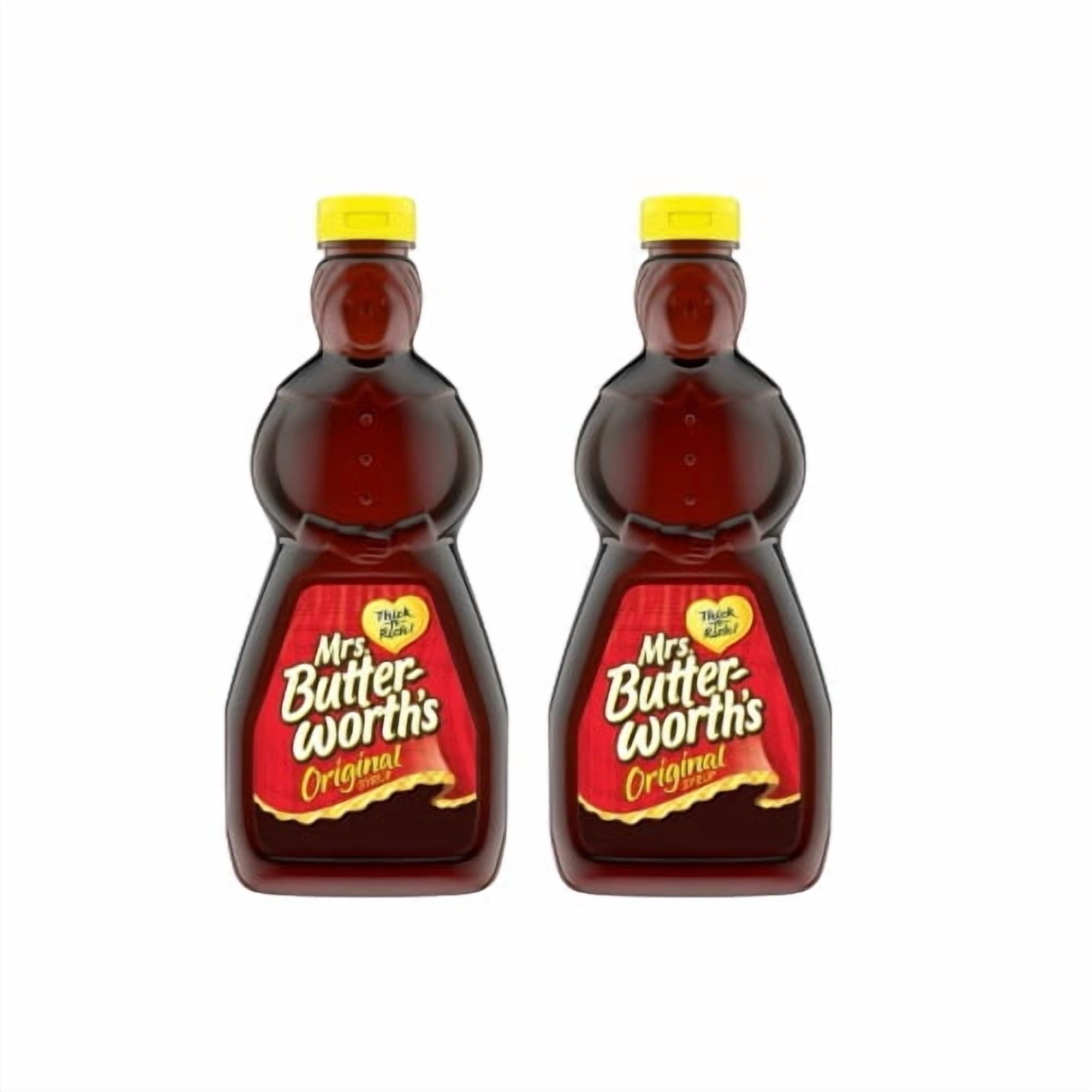 Mrs. Butterworth’s Original Syrup, 2 Pack (24 oz Bottles), Thick & Rich Classic Pancake Syrup