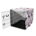 thumbnail image 3 of Floral Dog Crate Cover, Delicate Illustration of Flowers and Butterflies, Easy to Use Pet Kennel Cover Small Dogs Puppies Kittens, 7 Sizes, Purple Pink White, by Ambesonne, 3 of 6