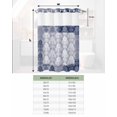 thumbnail image 6 of No Hook Shower Curtain with Snap in Liner, Vintage Navy Blue European Floral Pattern Hotel Shower Curtains for Bathroom, Washable Shower Curtain Liner Set with Mesh Top Window, 72"x96", 6 of 6