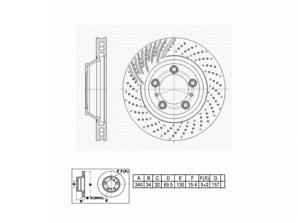 Winstop Brake Rotor, Front left WS252429, Porsche 911 2016-2015