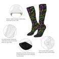 thumbnail image 3 of Balery Neon Mardi Gras Calcetines novedosos Calcetines deportivos Calcetines hasta la rodilla Calcetines de algodón Calcetines originales y geniales, 3 of 6
