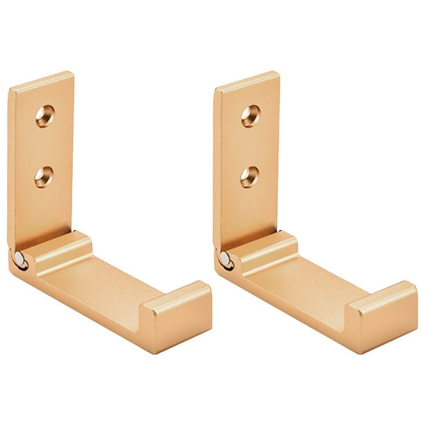 2pcs Ganchos de capa plegable Ganchos montados en la pared Hogar Ganchos plegables de trabajo pesado