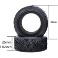 thumbnail image 4 of LINLIN 4PCS RC 1:10 Rally Car 68mm Rubber Tires Hard Dish Wheel Rims Hex 12mm Compatible with 1/10 RC On Road Flat Run Car Tamiya CC01 Axial Scx10 Traxxas HPI Tyres Parts, 4 of 6