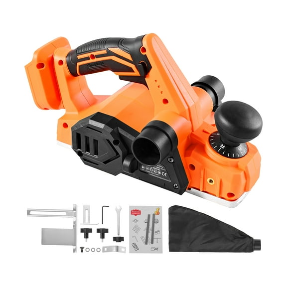 KFFKFF Cordless Handheld Wood Planer, 3-1/4-Inch Cutting Width, 15000 RPM Electric Planer with Brushless Motor, Adjustable Depth for Woodworking, Compatible with 18V Battery (Tool Only)