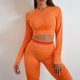 thumbnail image 1 of uds Yoga mallas de manga larga pantalones traje sin costuras gimnasio deportes conjunto ropa activa mujeres ropa deportiva Push Up Fitness ropa de entrenamiento, 1 of 5