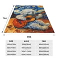 thumbnail image 3 of Vsdgher Dog Guitar Starry Night Ultra-Soft Micro flannel Blanket Throw Blankets for Couch Sofa, Bed (4 sizes)-40"x30", 3 of 7