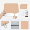 thumbnail image 4 of Mosiso 13.3 inch Laptop Sleeve for MacBook Pro 14 inch M4 M3 M2 M1 Lenovo Dell HP Asus Acer, Protective Neoprene Notebook Bag with Small Case, Peach Fuzz, 4 of 5