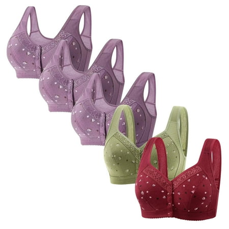 Lisbinx Nursing Bras 5pc Woman s Comfortable Lace Breathable Bra Underwear No Rims Flash Deals