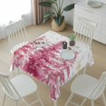 thumbnail image 6 of Pink Trees Christmas Table Cloth Waterproof Tablecloths, Xmas Tree Snowflake Winter Tablecloth Dining Table Cover for Kitchen Party Tabletop Outdoor, Square Tablecloth 54x54 Inch, 6 of 9