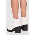 thumbnail image 3 of Women's Side Zip Round Toe Chunky Heel Booties, 3 of 3