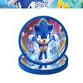 thumbnail image 5 of Kit de suministros para fiestas de Sonic, vajilla de papel para fiestas de cumpleaños de niños, platos de papel, vasos, servilletas, decoraciones para baby shower, bolsas de regalo de Sonic, 5 of 5