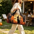 thumbnail image 6 of Halloween Travel Duffle Bag Hippie Van Quilted Duffle 3D Printed Retro Bus Weekender Bag Boho Fitness Yoga Camping Outdoor Overnight Luggage Bags, 6 of 6