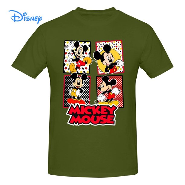 Disney Mickey Mouse T shirt Harajuku Short Sleeve T-shirt 100% Cotton Graphics Tshirt Brands Tee Top4XL Gao Jinjia LED
