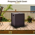 thumbnail image 5 of Lumiparty 16 in Propane Metal Tank Cover Table for Gas Fire Pits, Hides Any Standard 20 LB Propane Tanks, Hideaway Table with Side Handles, Brown, 5 of 7