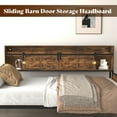 thumbnail image 6 of WARMMUSE Twin Daybed with Trundle, Height Adjustable Sofa Bed Frame with RGB LED Lights & Charging Station for Bedroom or Guest Room, Black Brown, 6 of 8
