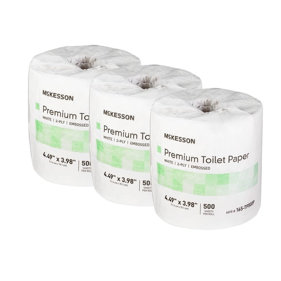 McKesson Toilet Paper, 2-Ply Ultra-Soft White Tissue, 80 Count, 4 x 4.5 in