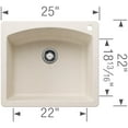 thumbnail image 2 of BLANCO DIAMOND Single Dual Mount - Cafe Brown, 2 of 7