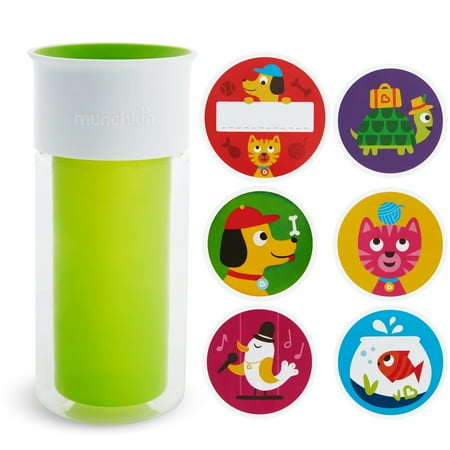 UPC: 0735282179013 | Munchkin® Miracle 360° Insulated Sticker Sippy Cup  Includes Stickers to Customize Cup  9 Oz  Green  Unisex