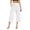 w93# White669, variant on Wuxian Capri Pants For Women Wide Leg Casual Pants Summer Loose High Waist Cropped Trousers Baggy Boho Flowy Comfortable Breathable Relaxed Palazzo Yoga Trousers ,Black,S