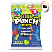 6x Bags Sour Punch Bites Assorted Flavor Gummy Candy | 5oz | Fast Shipping