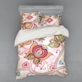 thumbnail image 2 of Ambesonne Floral Bedding Set 3 Pcs, Style Butterflies, Twin XL, Pink Beige Khaki, 2 of 3