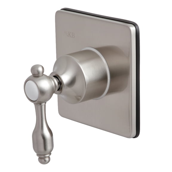 Kingston KS3048TAL Tudor Single-Handle Three-Way Diverter Valve with Square Trim Kit in Brushed Nickel