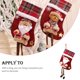 thumbnail image 3 of Toystoory Colgador de medias con patrón de rejilla de Navidad, calcetines con pierna larga, aperitivos, colgante, decoración, bolsa de regalo, escaparate Kits de decoración para fiestas Papá Noel Toystoory HA069610-01, 3 of 6