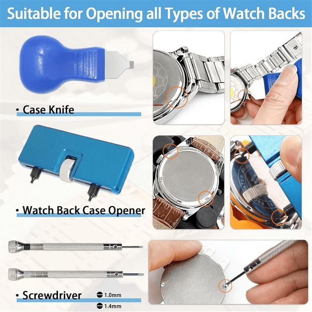 26Pcs Watch Battery Replacement Tool Kit Watch Repair Kit Watch Back Remover Tool Watch Case Opening Pry Walmart