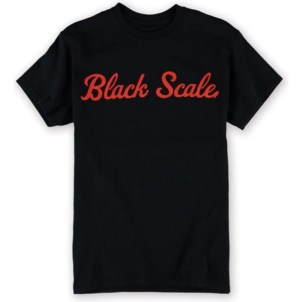 Black Scale The Script Logo X Rebel Flag Camiseta gráfica para hombre, negro, pequeño