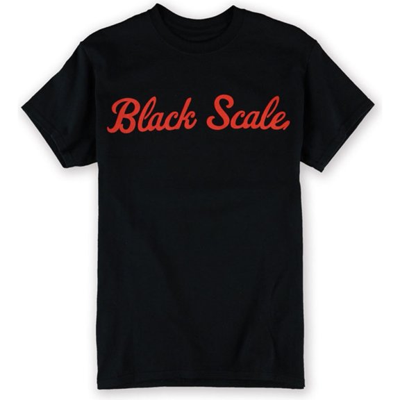 Black Scale Mens The Script Logo X Rebel Flag Graphic T-Shirt, Black, Small